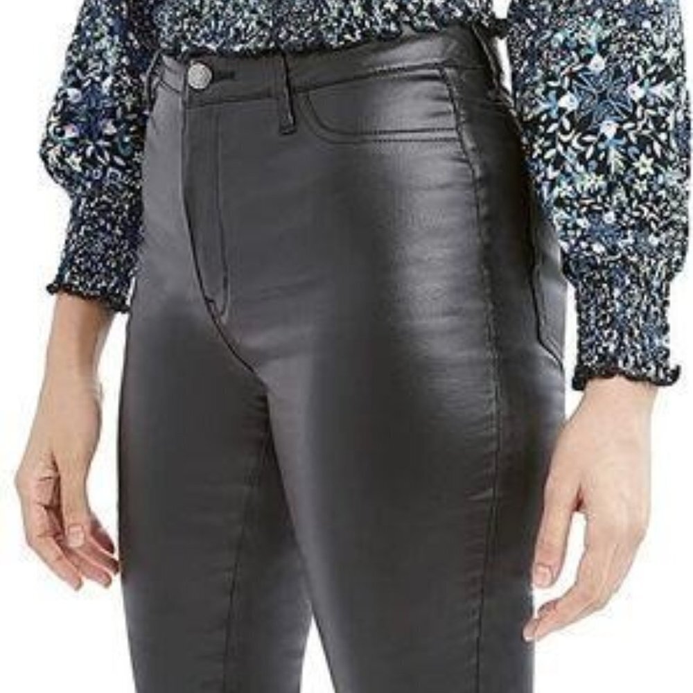 BOGO BCBGeneration Coated Black Skinny Denim Pant Sexy Leather Look sz 25 - 31 - Picture 5 of 8